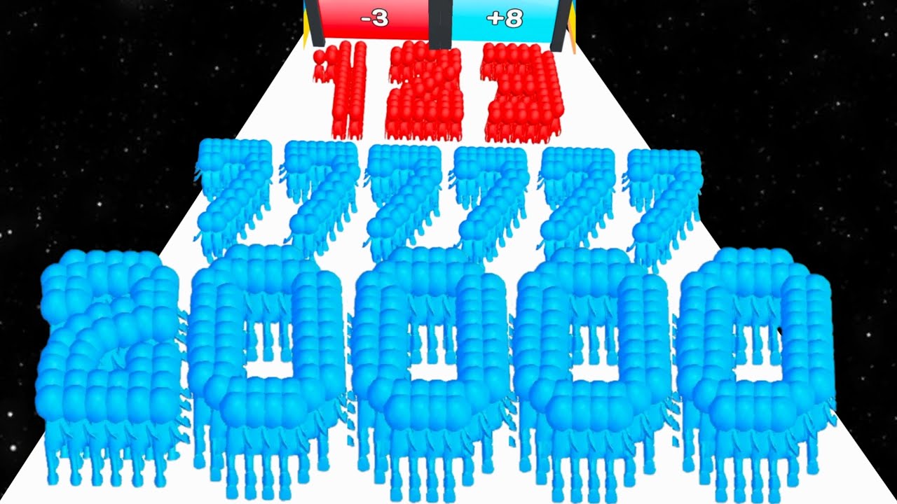 Crowd Numbers Run 3D vs Circles Run - Level Up Number (Freeplay, Max Level) New Update