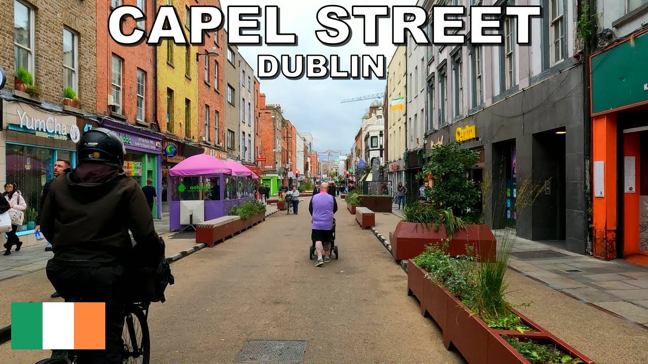 WALKING along CAPEL STREET in DUBLIN CITY in IRELAND🇮🇪4K (60fps)