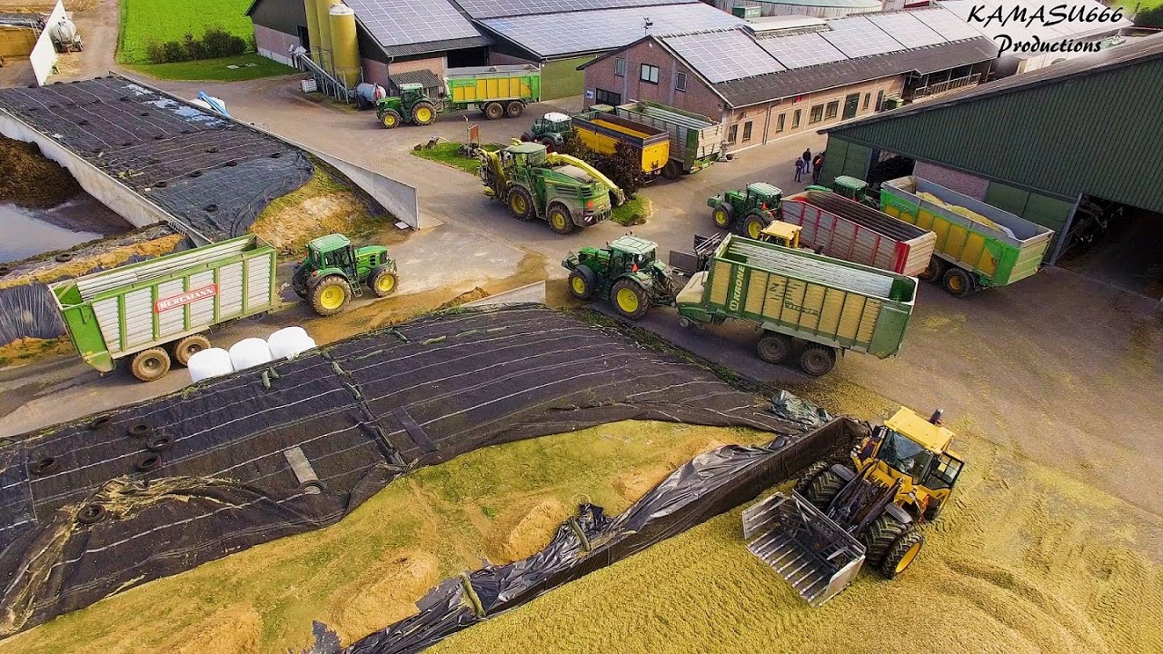 Mais 2019 : John van Pol / 2x John Deere 8500i & 7450i / 6x John Deere 6R / DJI 4K / Mais ernte xxl