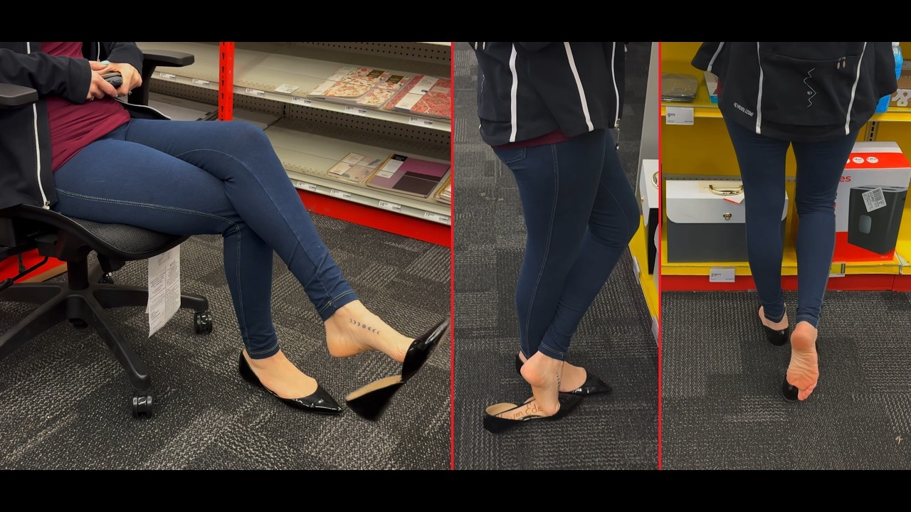 Dont Mind Me Preview (Public Shoeplay Dangling Heel Pop Shoe Drop Flats Bare Feet)