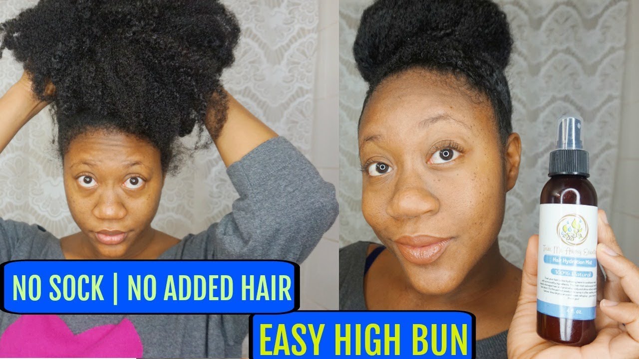 EASY HIGH BUN ON OLD TWIST OUT HAIR | NO SOCK | NO ADDED HAIR
