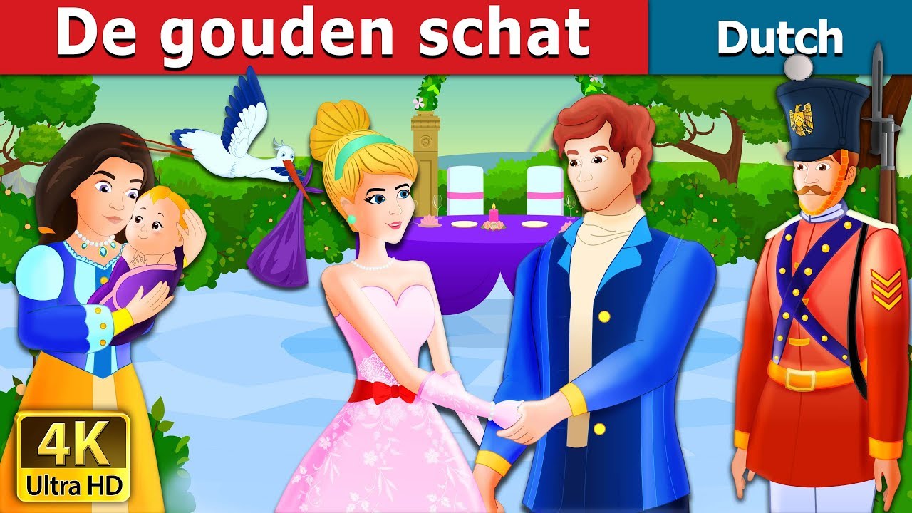 De gouden schat | The Golden Treasure Story in Dutch | Dutch Fairy Tales