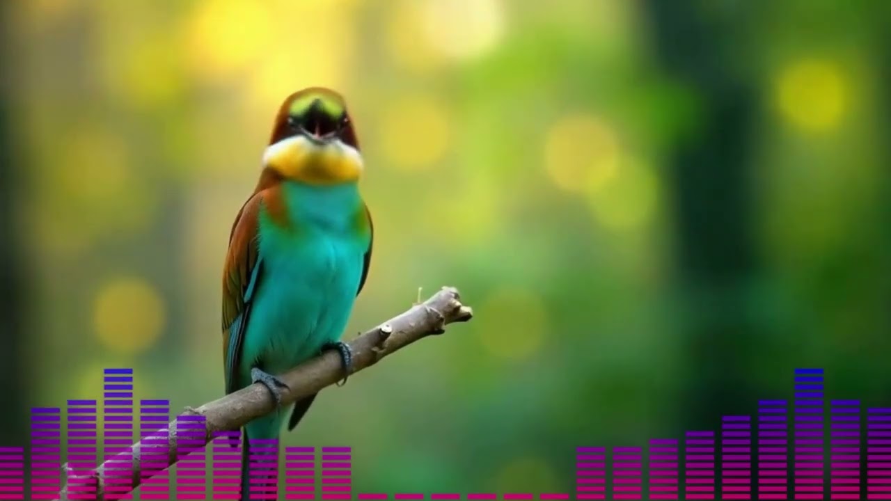 abejaruco cantando, canto del abejaruco europeo y sonido del abejaruco, canto pajaro abejaruco