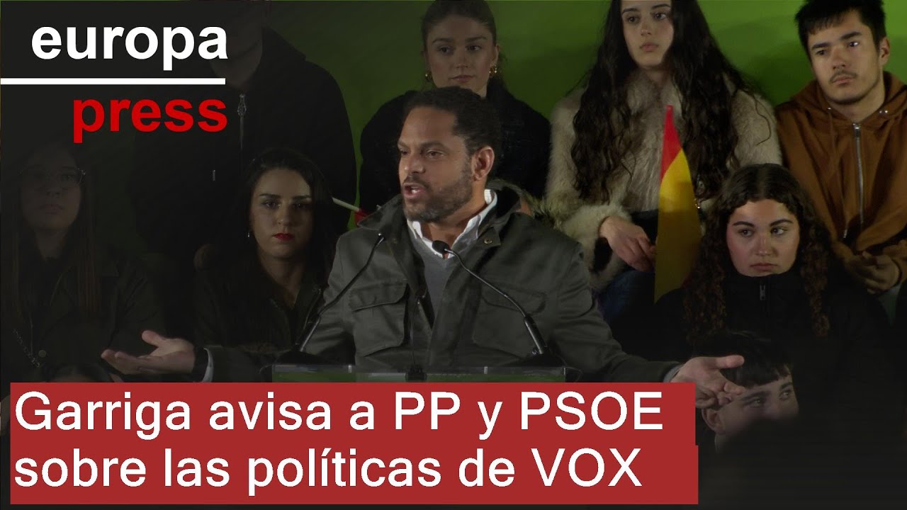 Garriga advierte a PP y PSOE de que VOX 