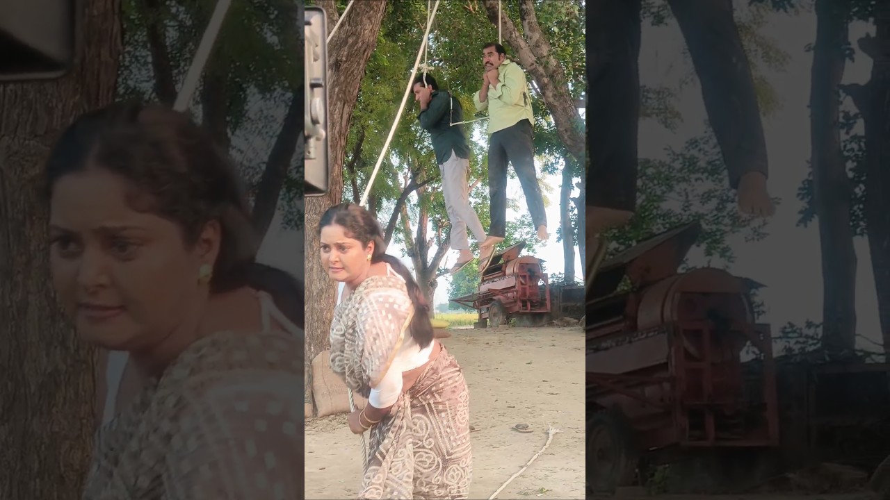 अंजना सिंह अयाज़ खान को दी फांसी फिल्म शूटिंग देखिए कैसे होता है #viralvideo #youtubeshorts #video