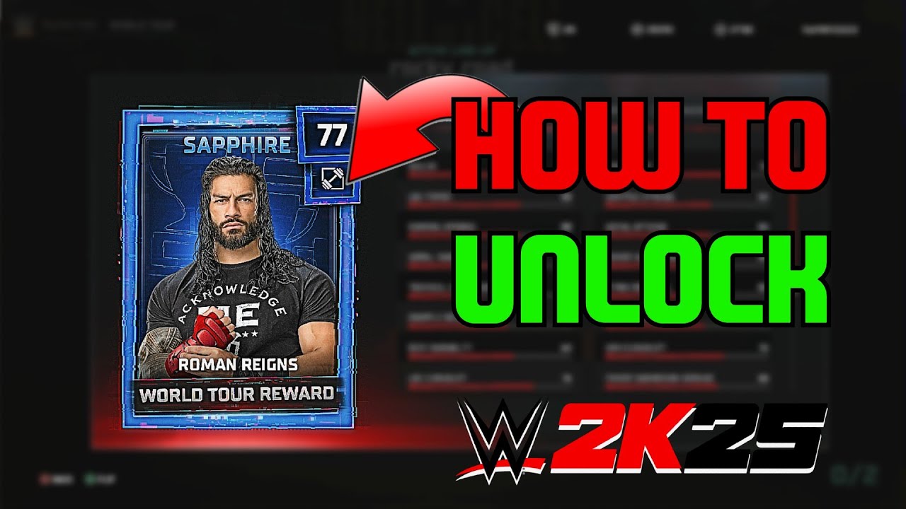 WWE 2K25 Как открыть Романа Рейнса Сапфир 77!