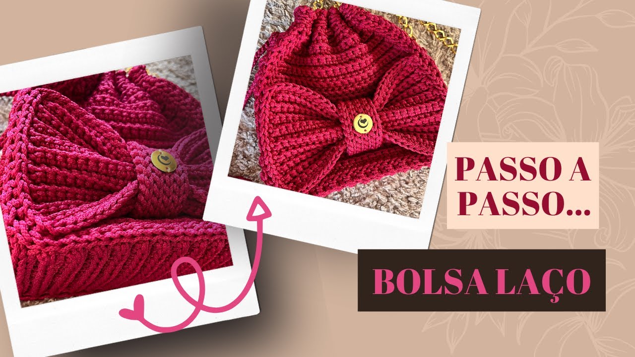 BOLSA LAÇO DE CROCHÊ - ECONOMICA RAPIDA E FACIL DE FAZER.