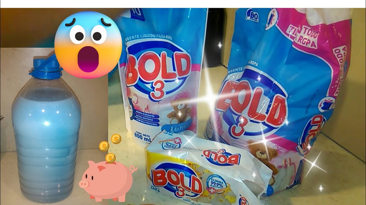 Jabón Bold 3  como hacer 5 litros con solo $40 pesitos 😊