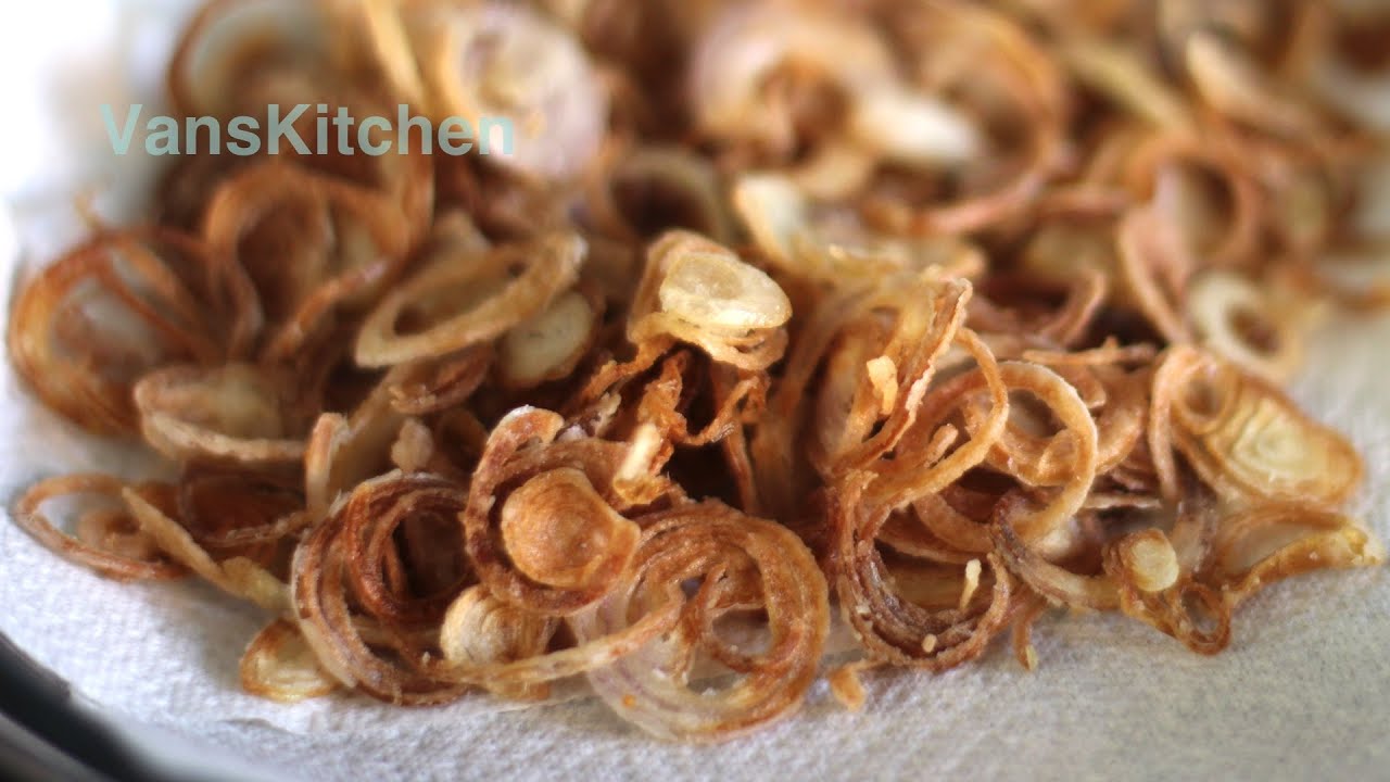 How to make Crispy fried shallots (C&aacute;ch l&agrave;m h&agrave;nh phi)