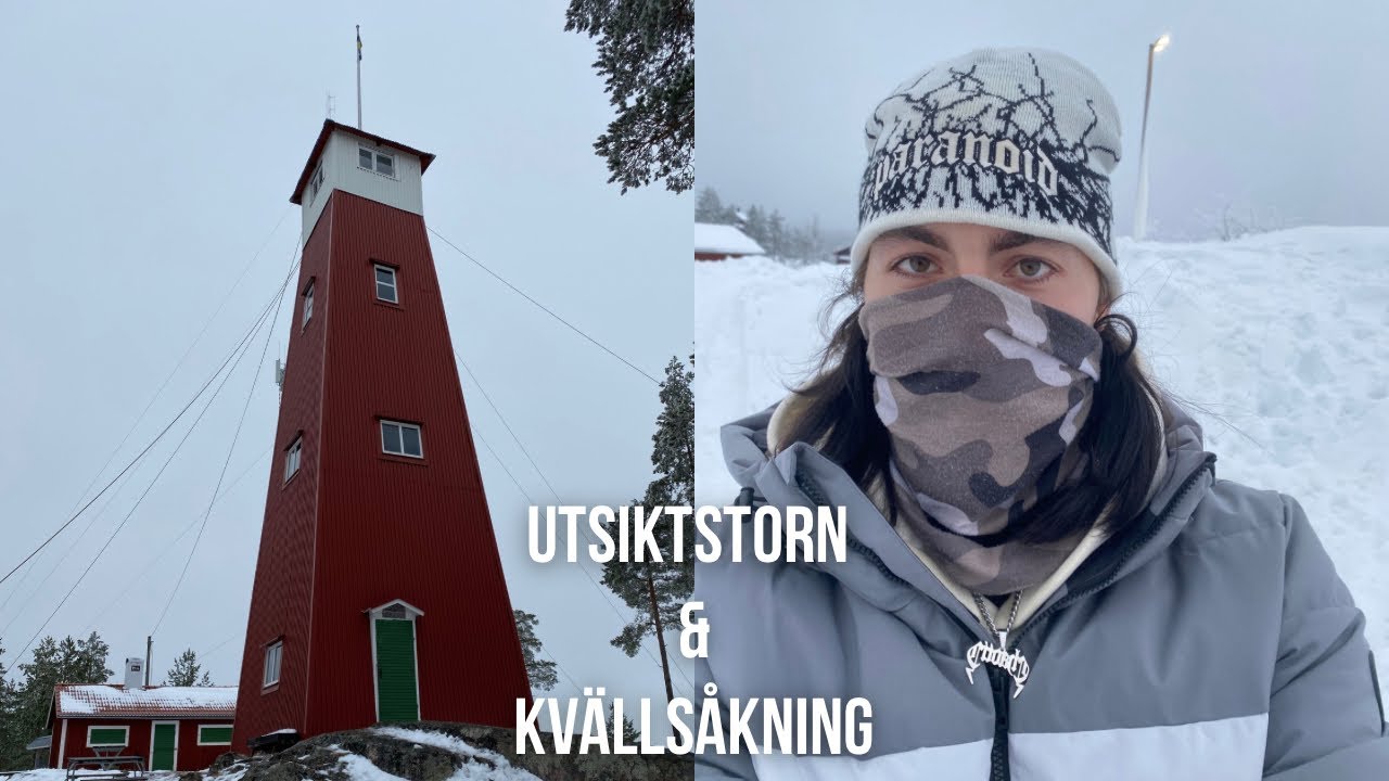 Besöker utsiktstorn & kvällsåkning i Orsa Grönklitt