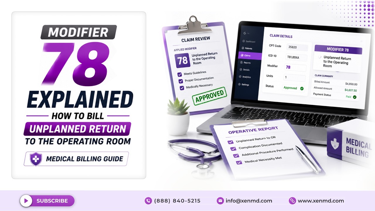 Modifier 78 Explained | How to Bill Unplanned Return to the Operating Room | Medical Billing Guide