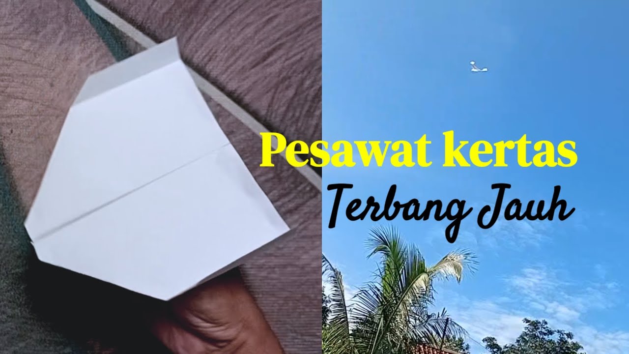 Pesawat kertas terbang jauh - origami pesawat boomerang