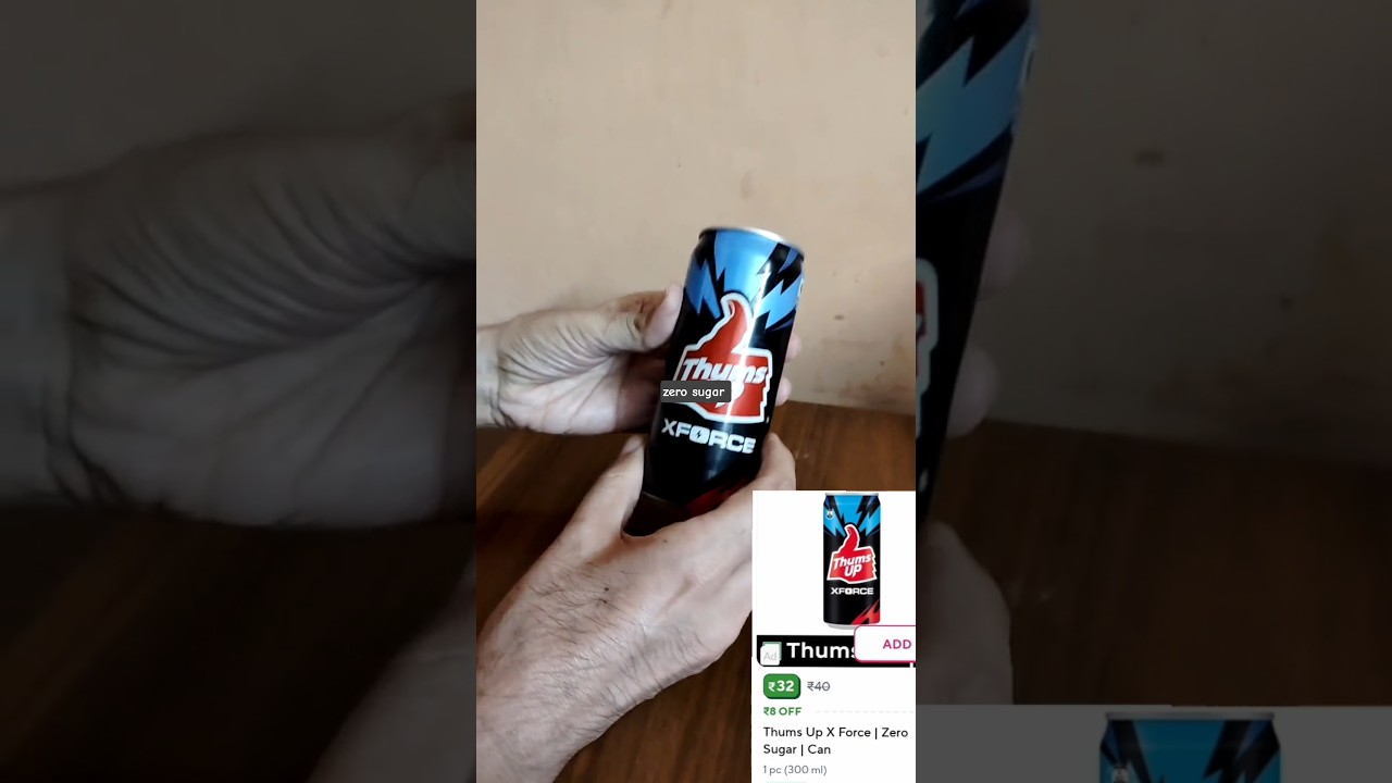 zero sugar Thums Up Xforce can @ThumsUpOfficial | discount on Zepto