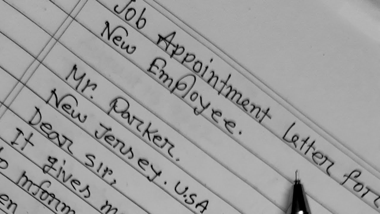 How To Write Job Appointment letter for new employee
