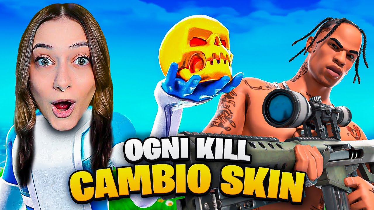 OGNI KILL CAMBIO SKIN SU FORTNITE CHALLENGE 🤩 FORTNITE ITA