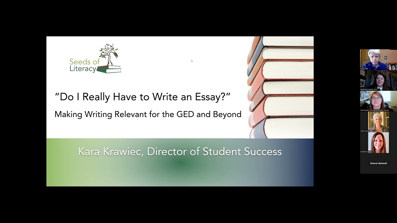 "Do I Really Have to Write an Essay?" - Making Writing Relevant for the GED and Beyond