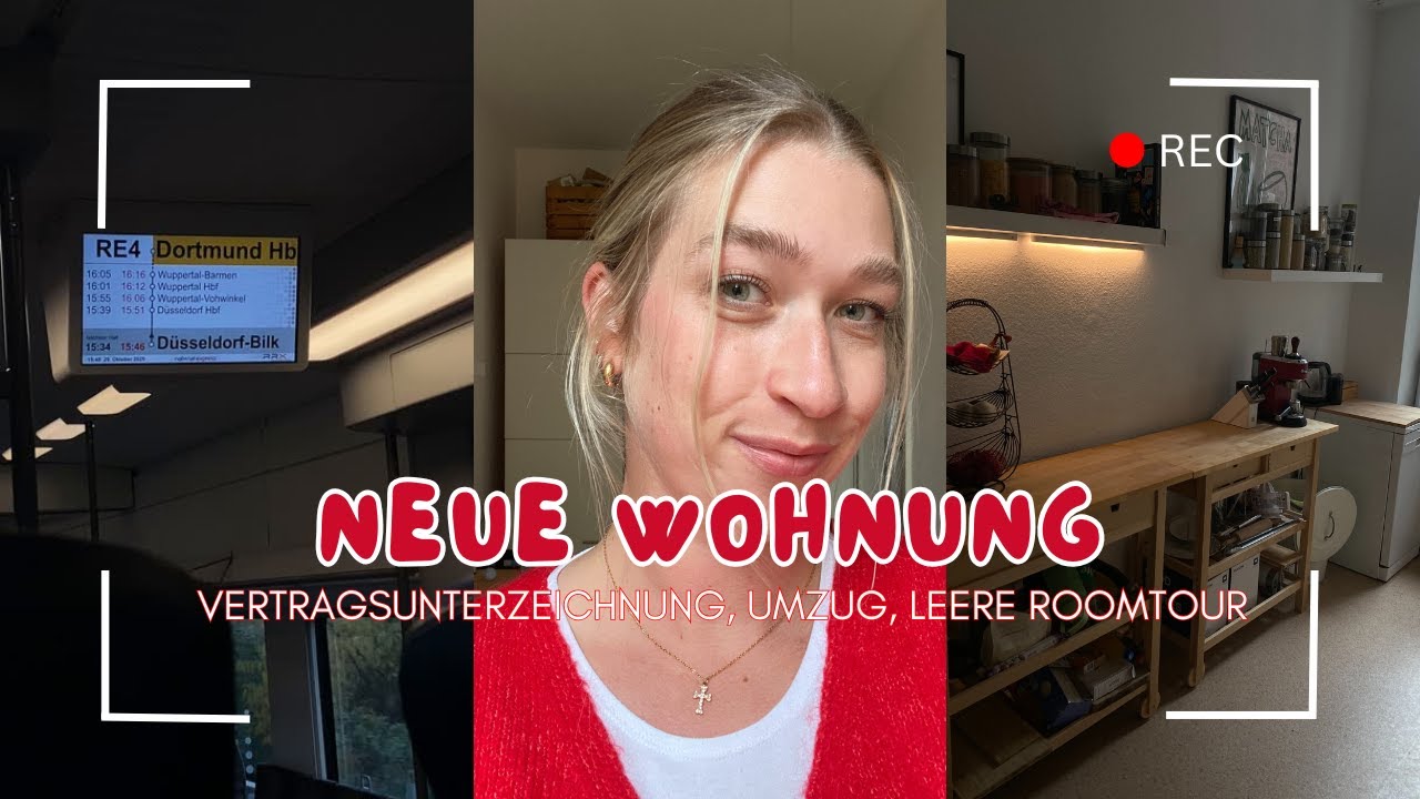 NEUE WOHNUNG | Umzug planen, leere Roomtour & Vertragsunterzeichnung