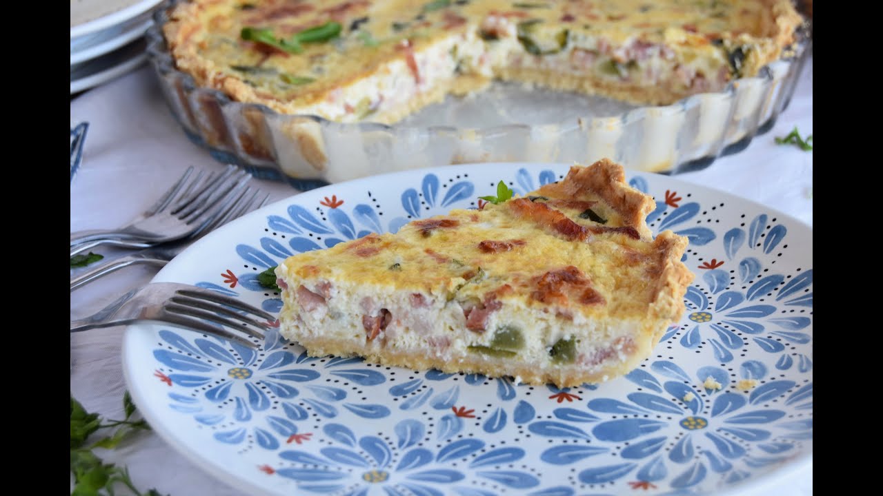 Tarta de calabacín, bacon y queso / QUICHE CASERA