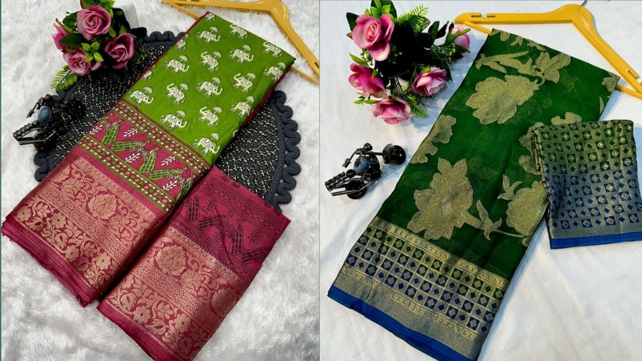 Soft dola silk sarees 🤩💥with kalamkari design sarees #jobinaaricenterprises #sarees #silksarees 