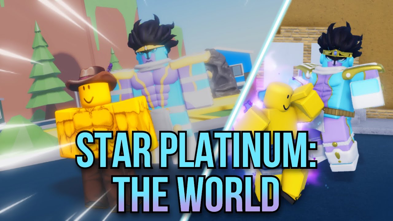 Using Star Platinum: The World In Different Roblox JoJo Games