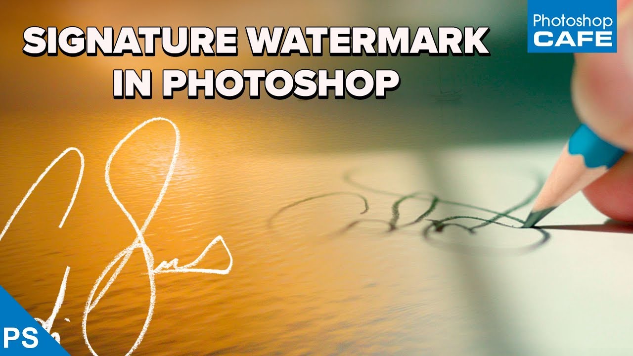 How to turn a SIGNATURE into a WATERMARK in PHOTOSHOP | Start to finish tutorial