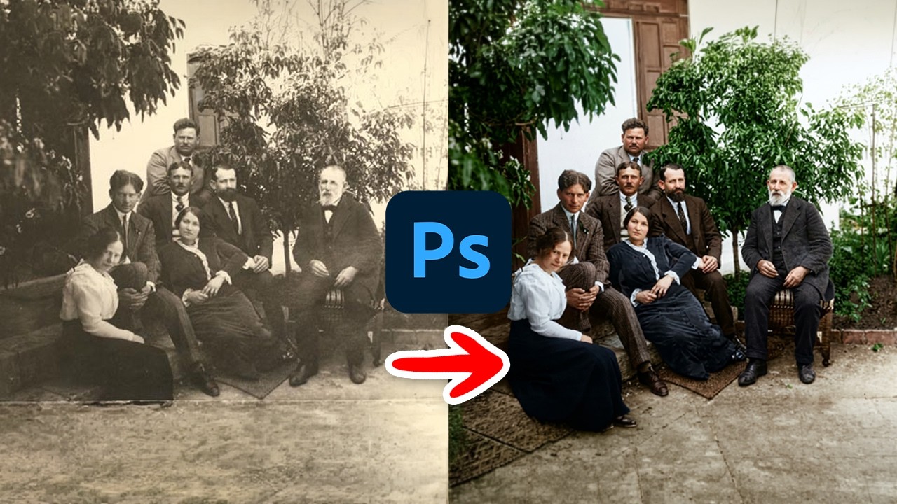 Как восстановить старые фотографии в Photoshop (с помощью Nano Banana)
