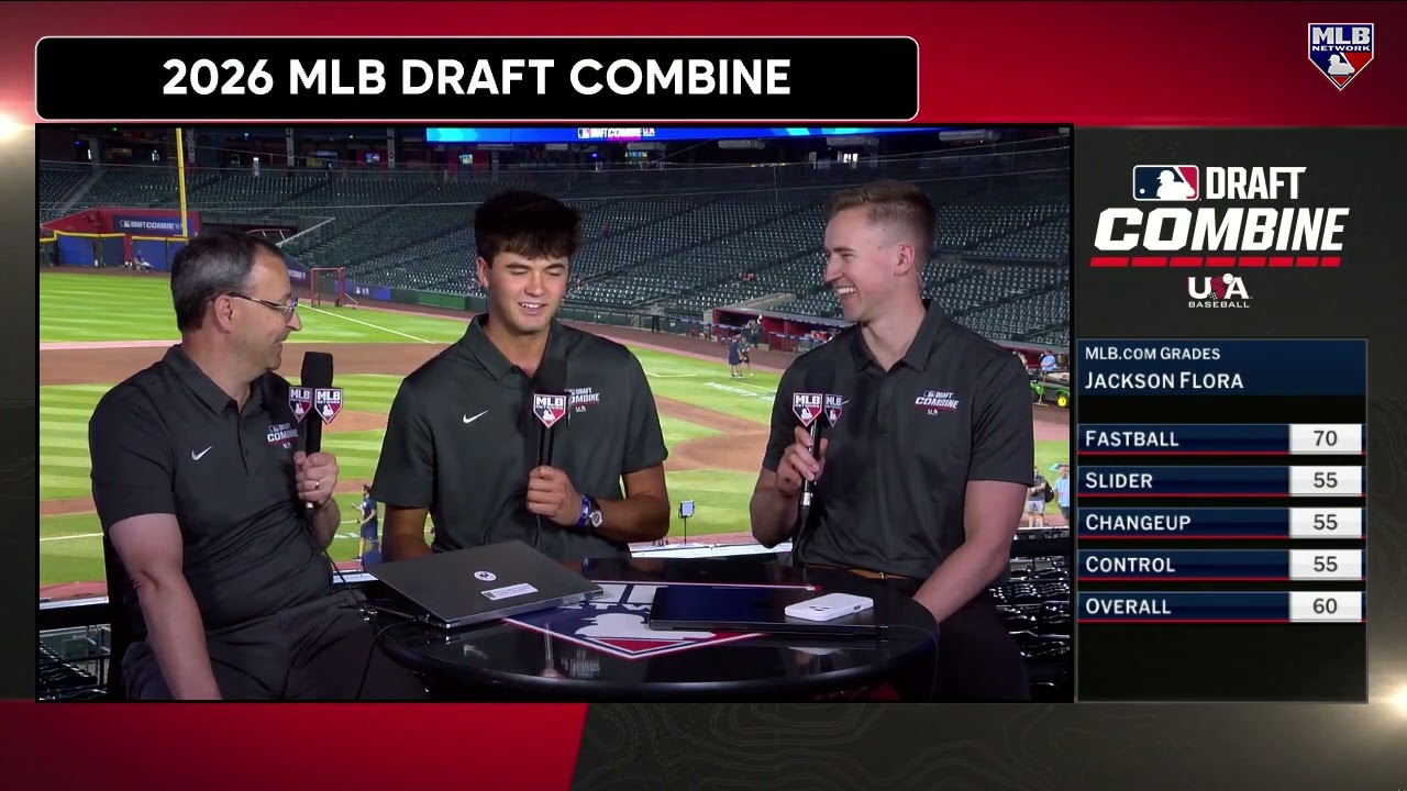 Джексон Флора о менталитете перед драфтом и опыте участия в MLB Draft Combine 2026!