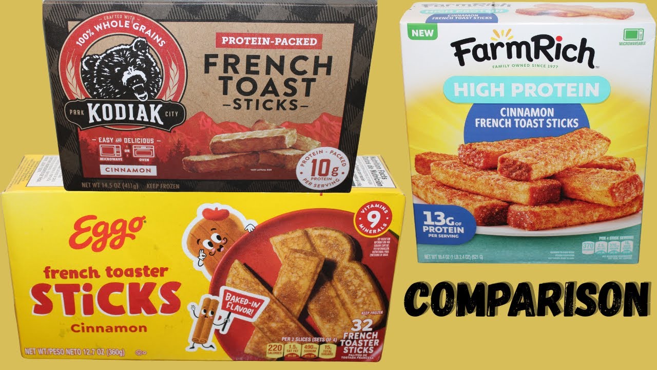 French Toast Sticks Comparison: Kodiak, Farm Rich & Eggo