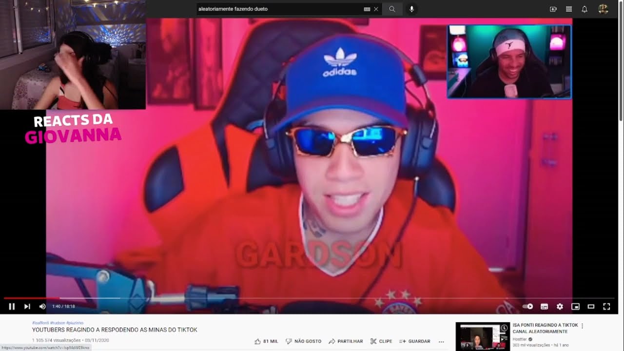 GIOVANNA REAGINDO PIUZINHO REAGINDO A RESPODENDO AS MINAS DO TIKTOK
