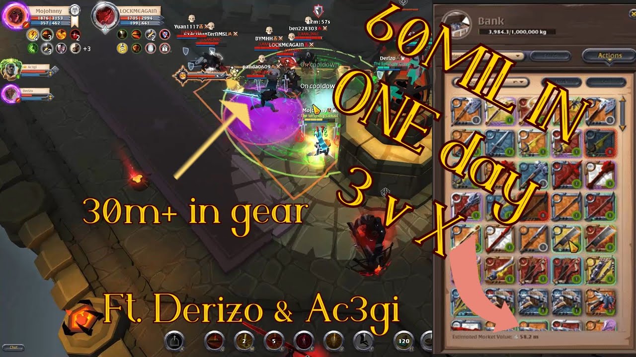 Albion Outnumbered PvP | 60M in ONE day | Seriously Casual | 3vX