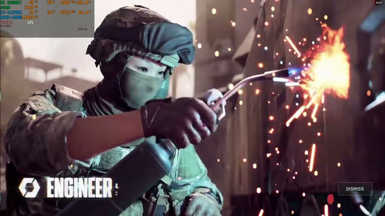 Battlefield 6 Open Beta на i7-12700K + RX 6800 XT
