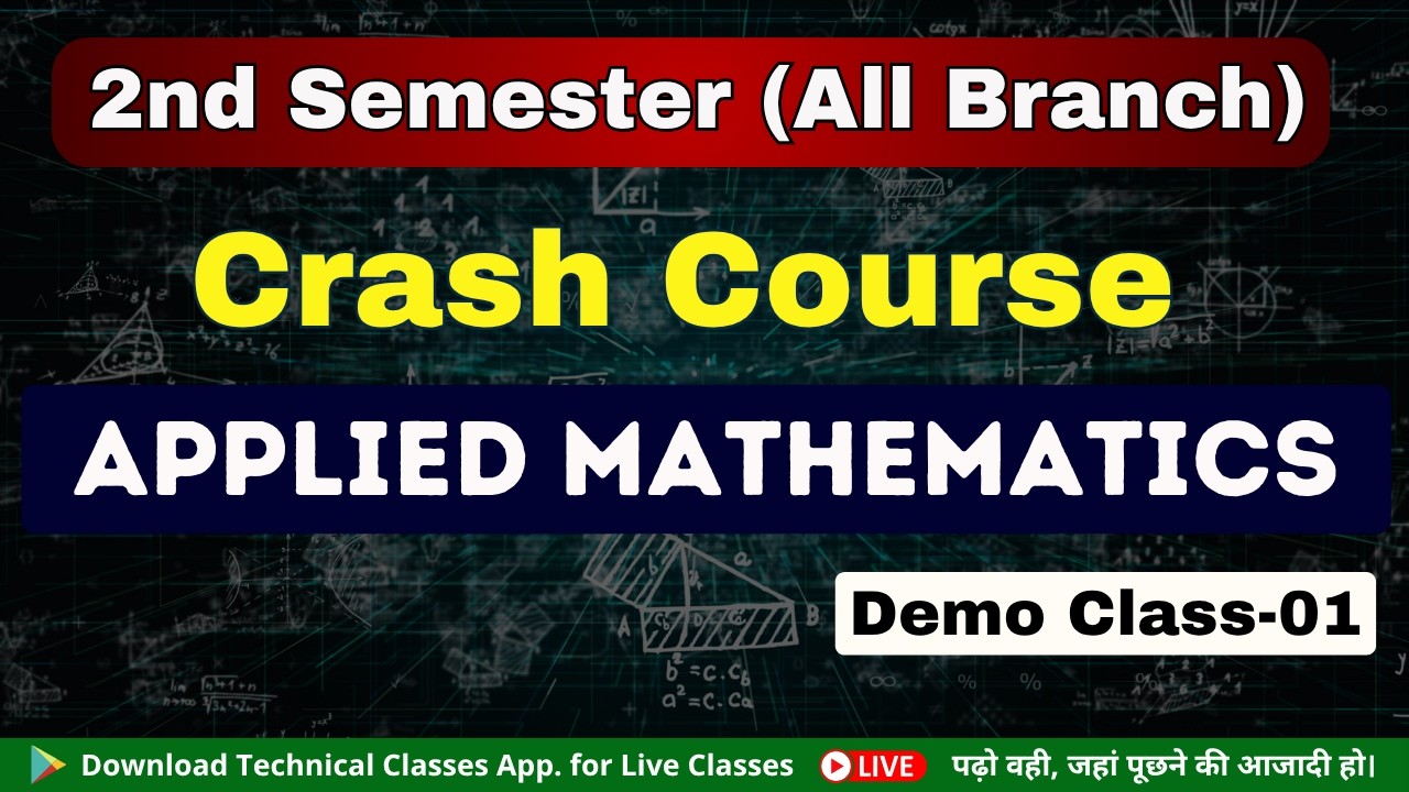 Math Crash Course(Demo Class) || Applied Mathematics A,B,C || Polytechnic 2nd Semester (All Branch)