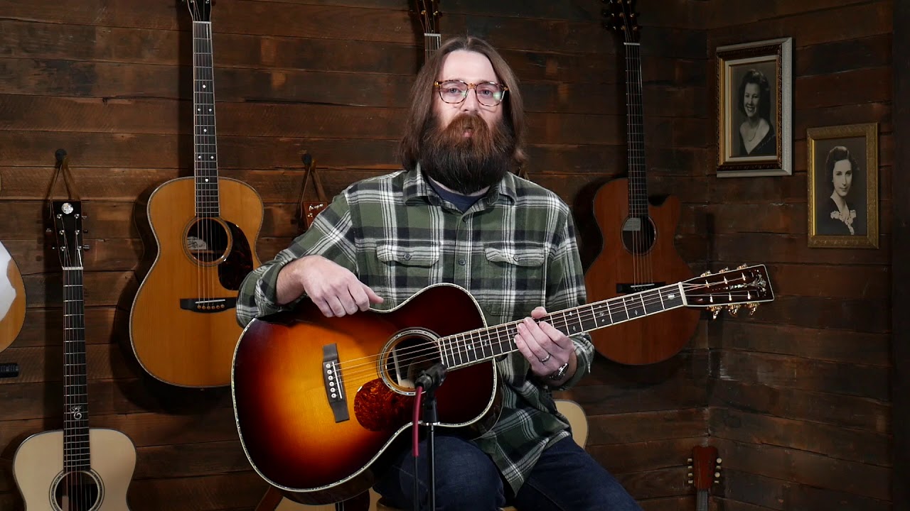 Preston Thompson OM-SBA 45 Style Sunburst - Shipwreck Brazilian Rosewood & Adirondack #1397