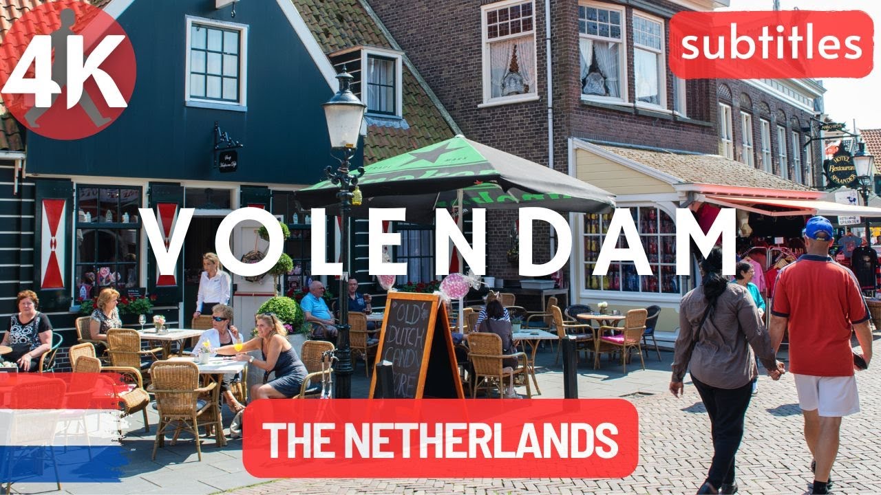 A Walk Through in Holland's Traditional Fishing Village: Volendam in 4K