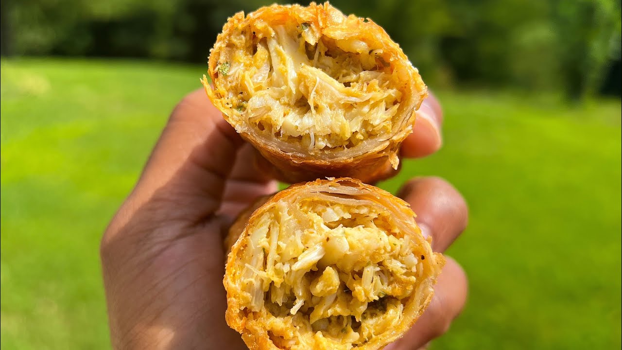 Яичные рулетики с крабовым пирогом
