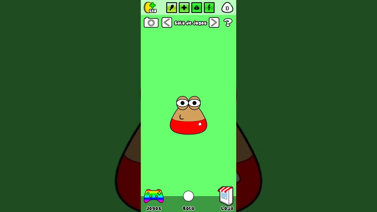 Jogando o jogo do Pou 😄♥️ amo muito 