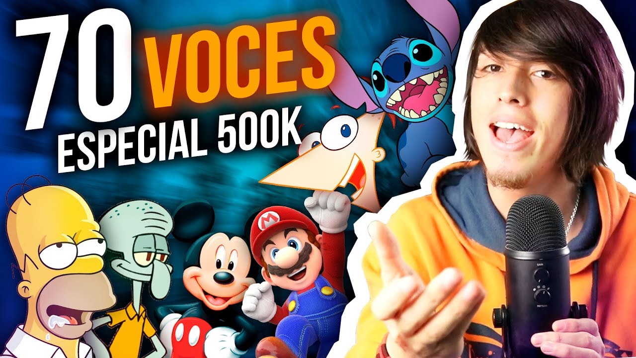 IMITANDO 70 VOCES DE CARICATURAS Y PERSONAJES - ESPECIAL 500K SUSCRIPTORES