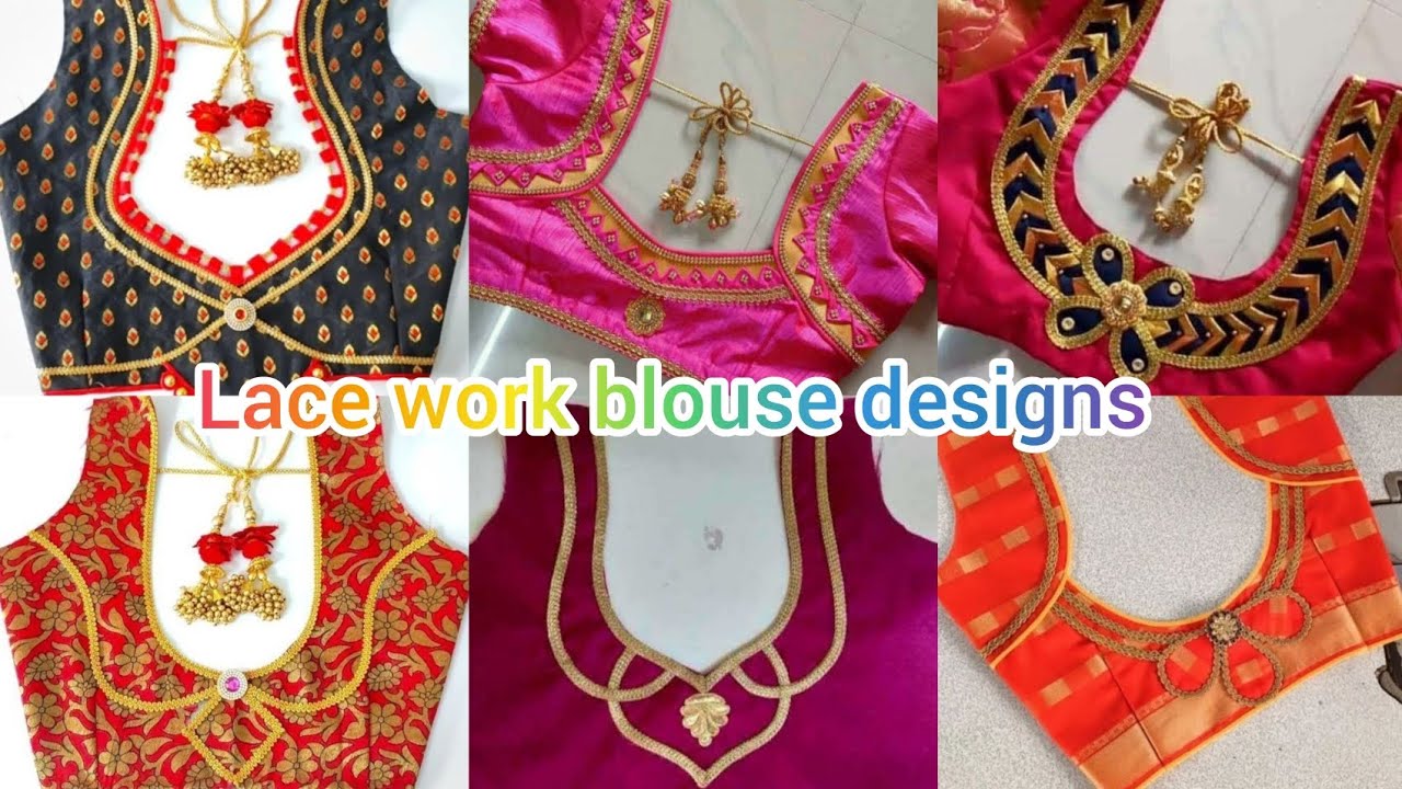 Trendy lace work blouse designs/daily & party wear lace work blouse designs/blouse designs