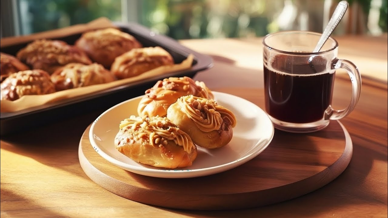 Nostalgic, savory peanut butter cream bread 한가지반죽으로 만드는 스물다섯가지 빵 #3 추억의 땅콩버터크림빵
