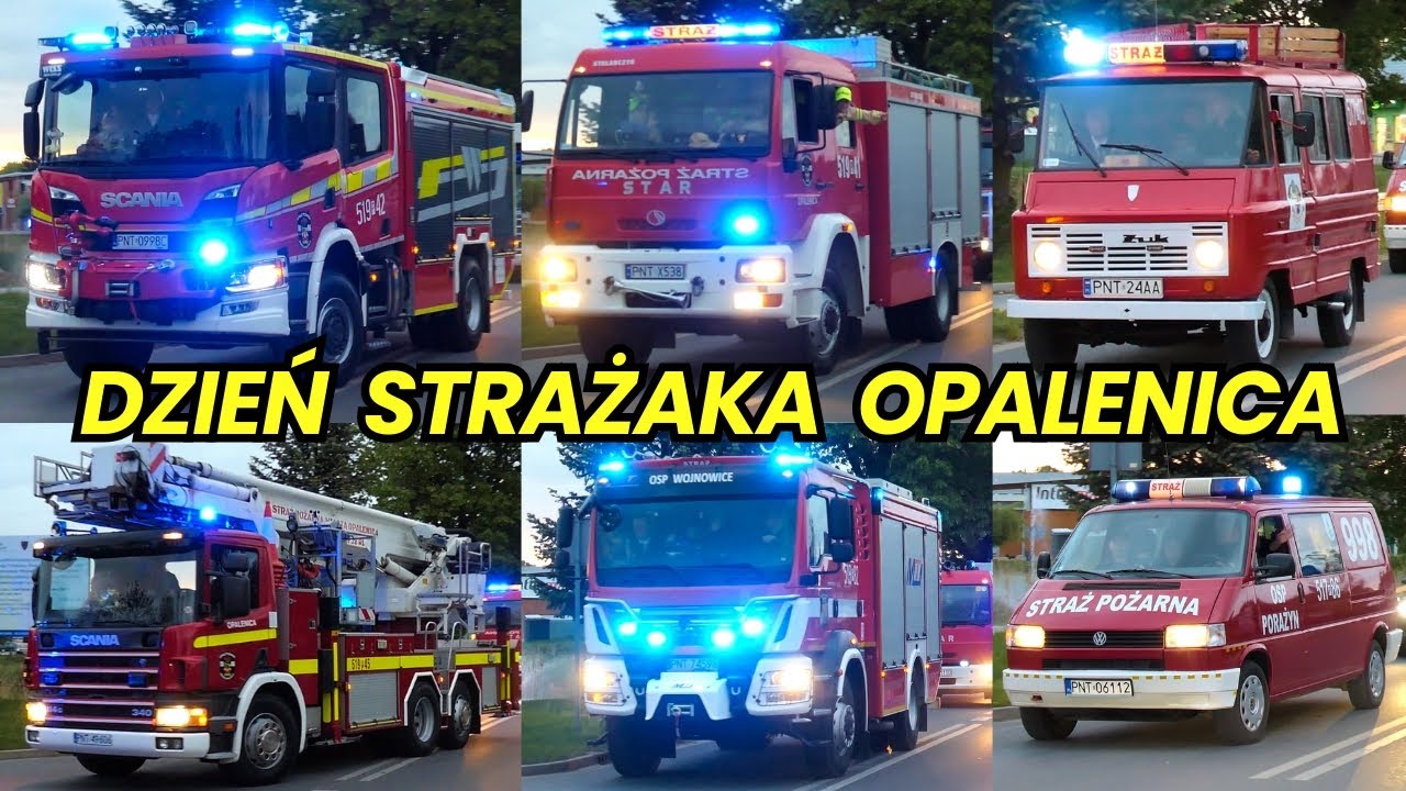 [MEGA TRĄBY!] Dzień Strażaka 2025 w Opalenicy - Alarmowa parada wozów OSP