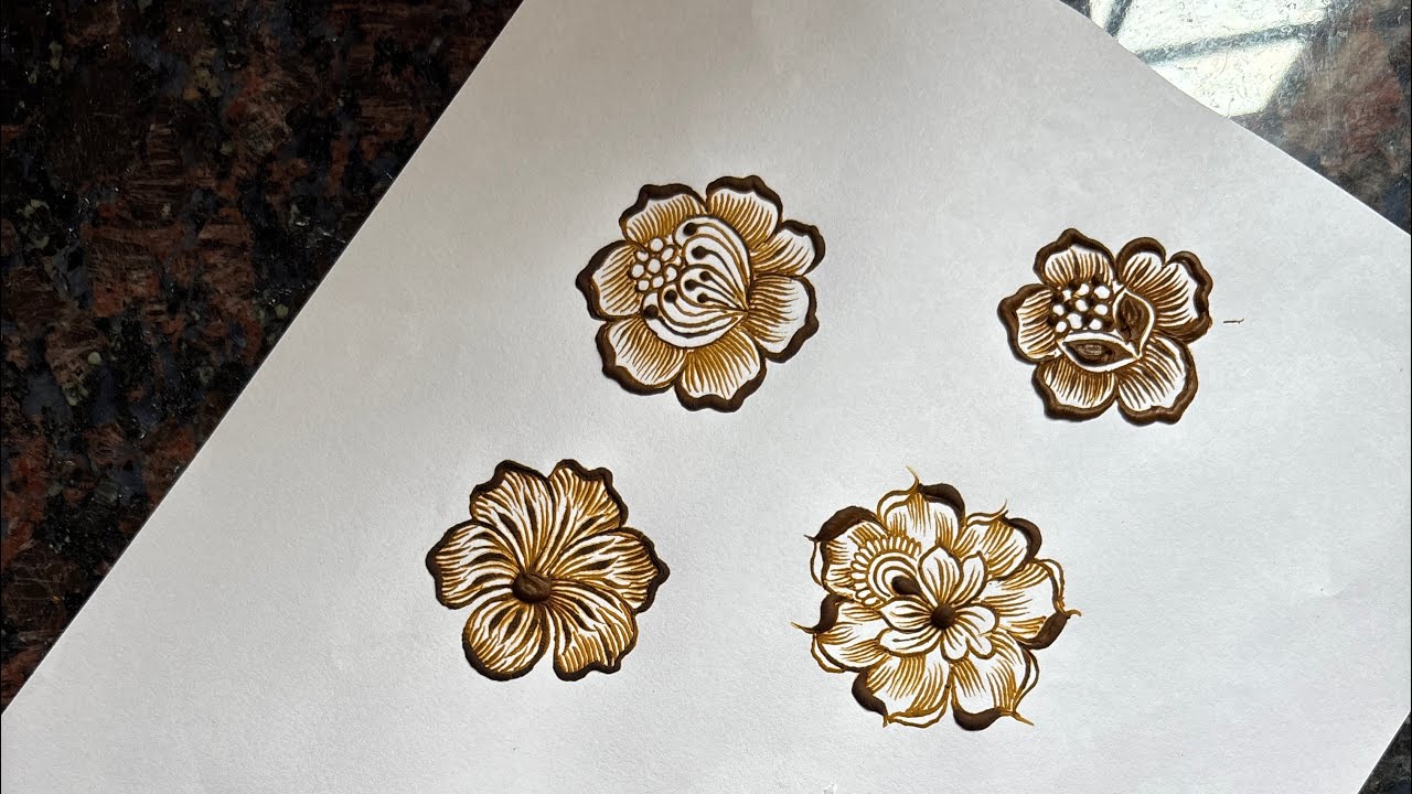Mehendi Class Day 2 |Types of Flowers| #henna #mehendiclasses #tutorial #shorts 