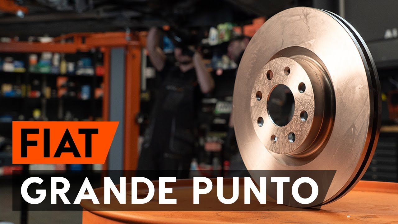How to change front brake discs / front brake rotors on FIAT PUNTO 199 [TUTORIAL AUTODOC]