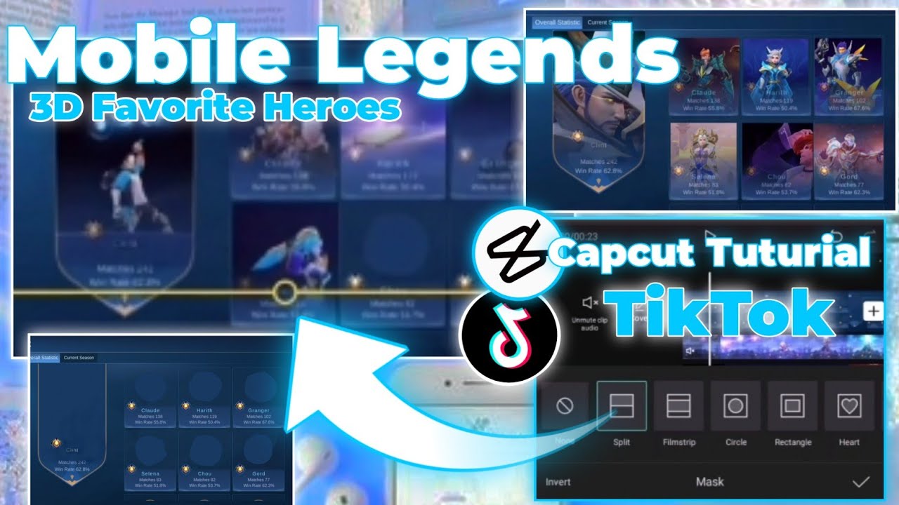 Capcut Tutorial - Mobile Legends 3D Favorite HEROES TikTok Edit | PicsArt Edit | HarTzy TV