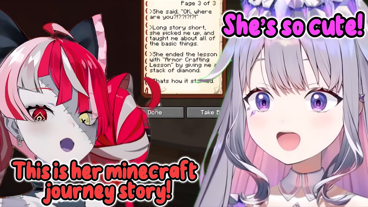 Biboo learns about Kaela’s first minecraft journey!