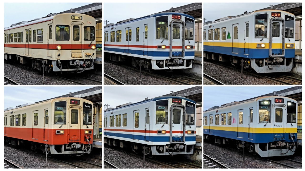 【発車シーン集】唸るディーゼルエンジン詰め合わせ！関東鉄道常総線 戸頭駅 キハ0形・キハ2100形・キハ2300形・キハ2400形・キハ5000形・キハ5010形・キハ5020形 2022年12月