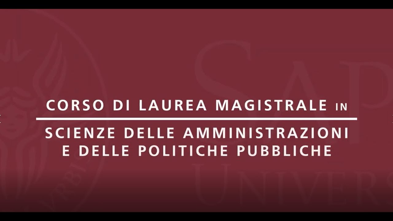 Scienze delle amministrazioni e delle politiche pubbliche - DiSp Sapienza