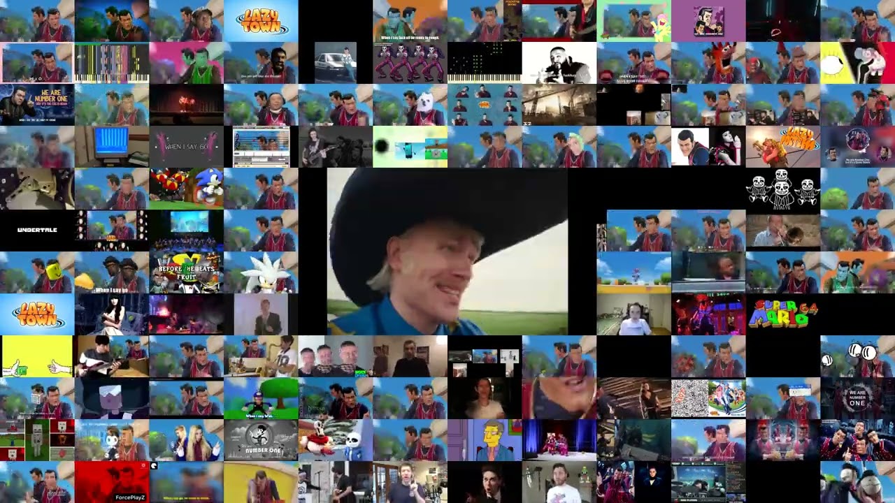 We Are Number One Mashup of 128 version with five Eurovision songs in the middle of the screen