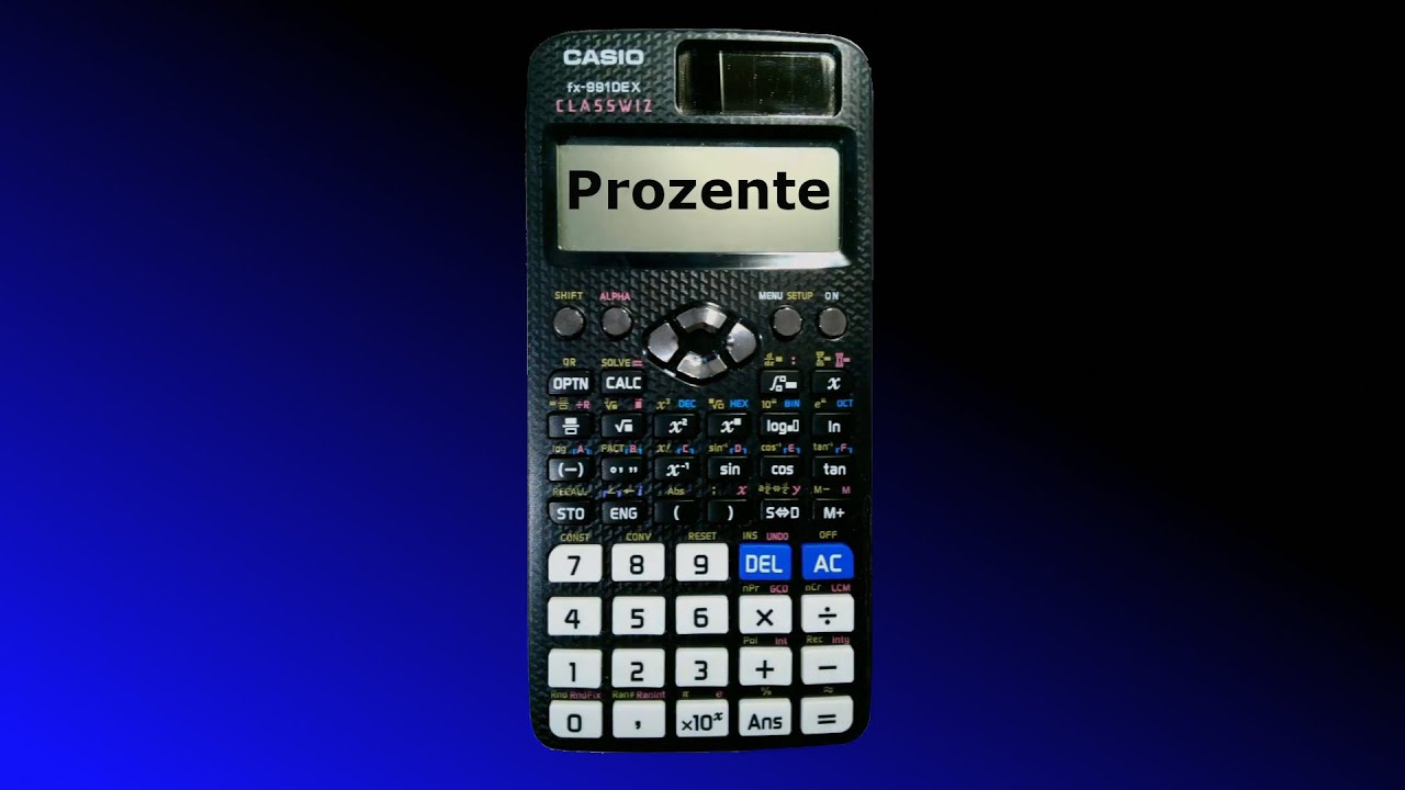 Prozente % mit dem Taschenrechner | CASIO fx-991-DE X