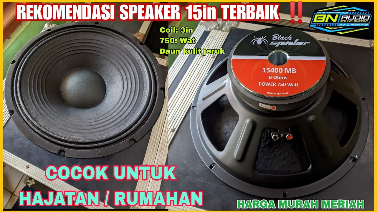 REKOMENDASI SPEAKER 15in MURAH AWET KUALITAS MANTAP ‼️ BLACK SPIDER 15400 MB
