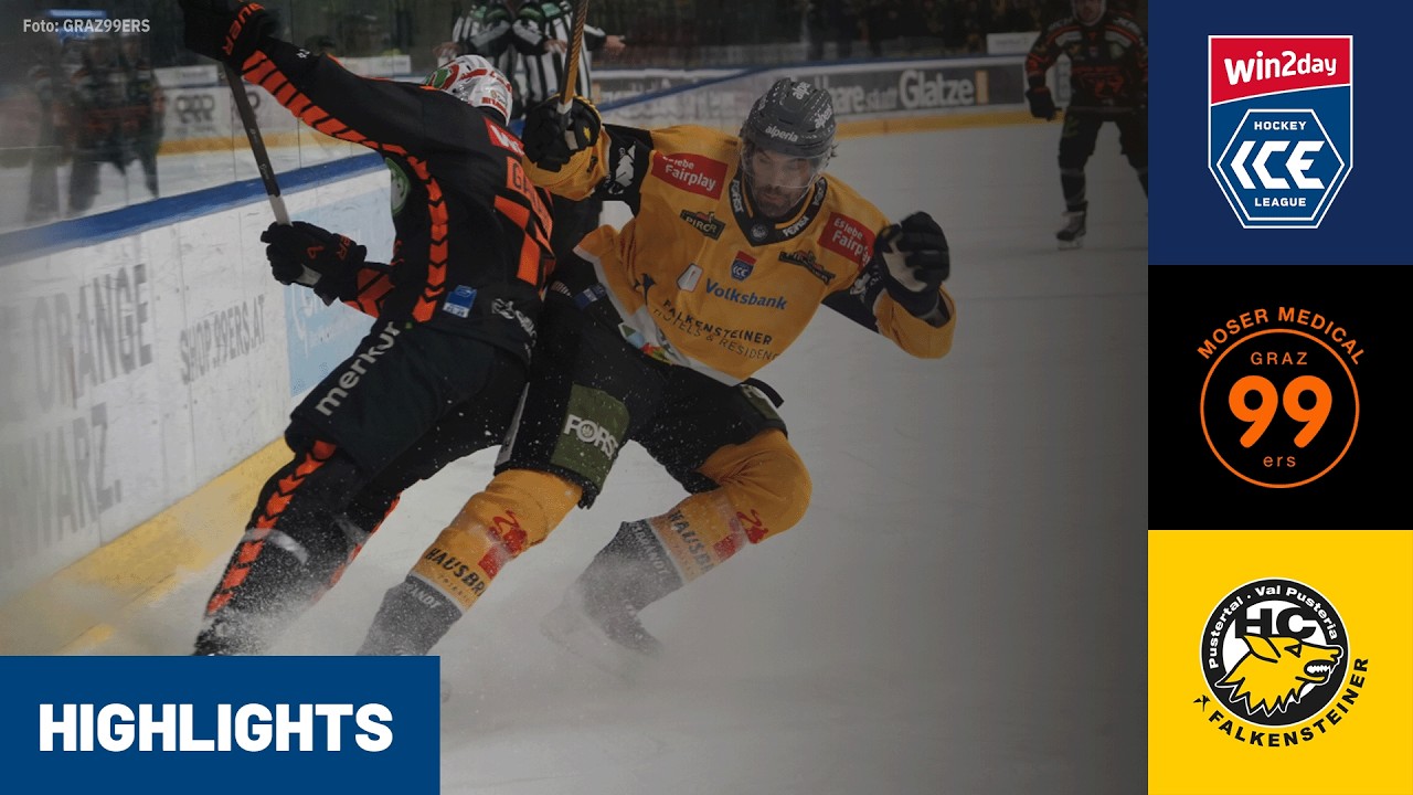 ICE: Moser Medical Graz99ers vs HC Falkensteiner Pustertal W&ouml;lfe - Game 1 | Highlights